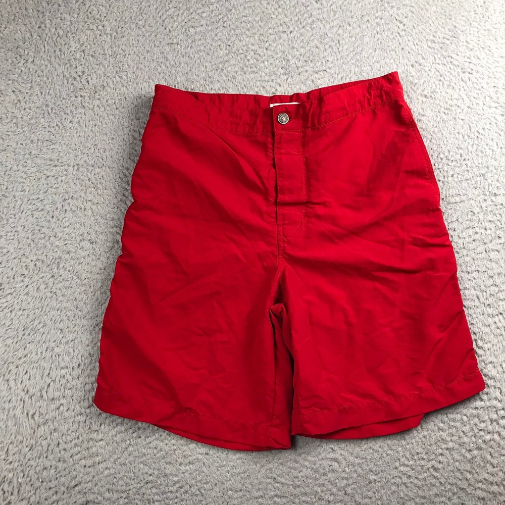 J Lindeberg Swim Trunks Mens S Red 7" Drawstring Hybird‎ Shorts